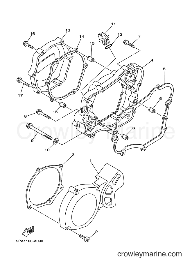 2003 Dirt Bike YZ85 - YZ85 (5PA4) [070] - CRANKCASE COVER 1