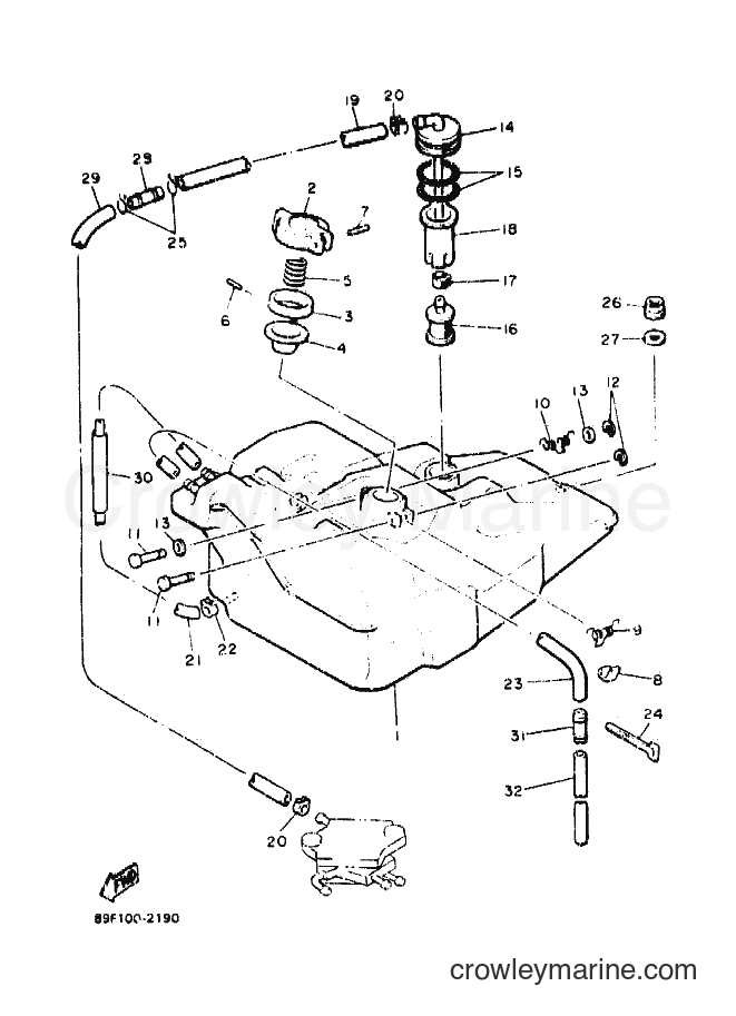 1992 Snowmobile PZ480 - PZ480 (89F1) [020] - FUEL TANK