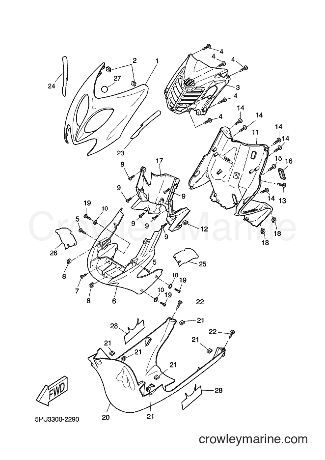 2002 Scooter YQ50 - YQ50 (5PU3) [020] - LEG SHIELD