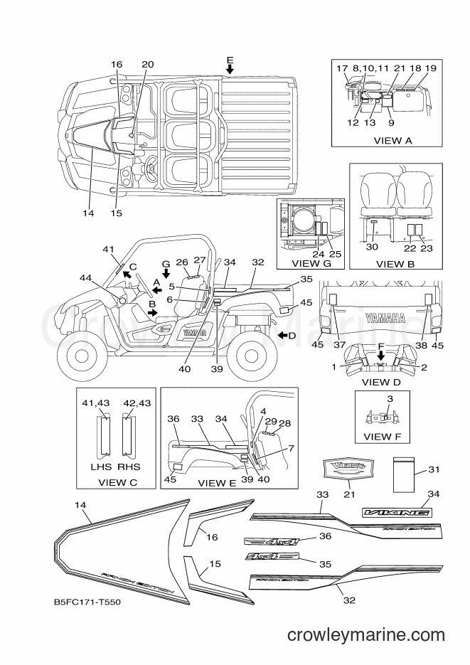 2018 ATV YXM700ES - YXM700ES (B5FC) [010] - EMBLEM & LABEL 1