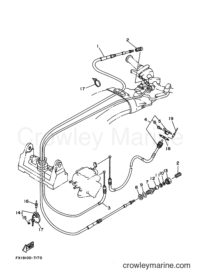 Yamaha Motors 700FX (FX1E) [010] - CONTROL CABLE