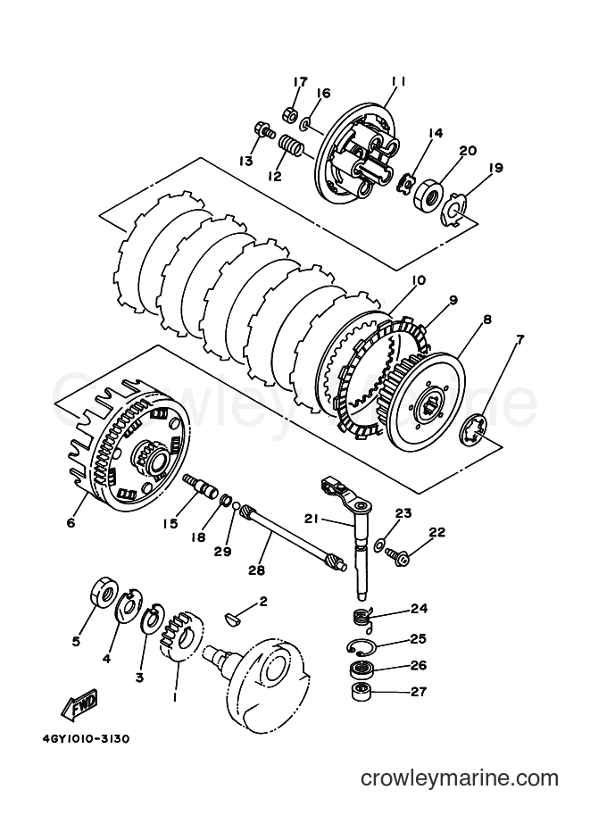1994 Dirt Bike TT250R - TT250R (4MR1) [010] - CLUTCH