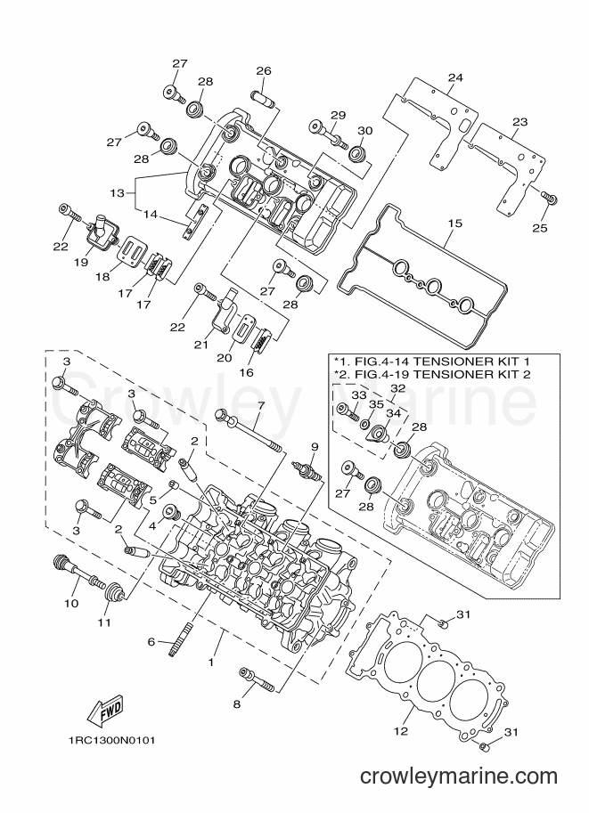 2016 Street Bike MT09TRA - MT09TRA (2SCC) [010] - CYLINDER HEAD