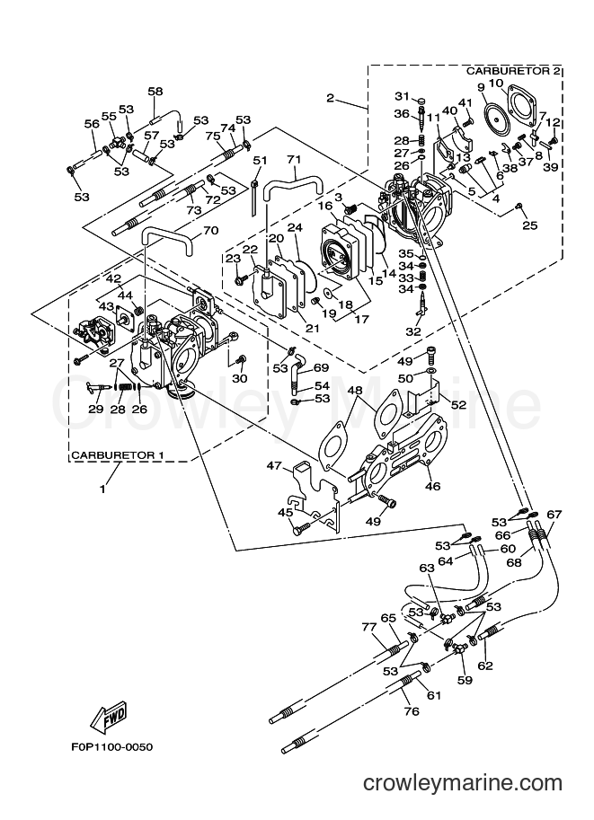 Yamaha Motors JET FOR XA800 (67A1) [010] - CARBURETOR