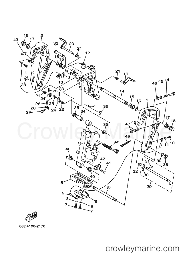 Yamaha Motors 40V (63B1) [060] - BRACKET 1