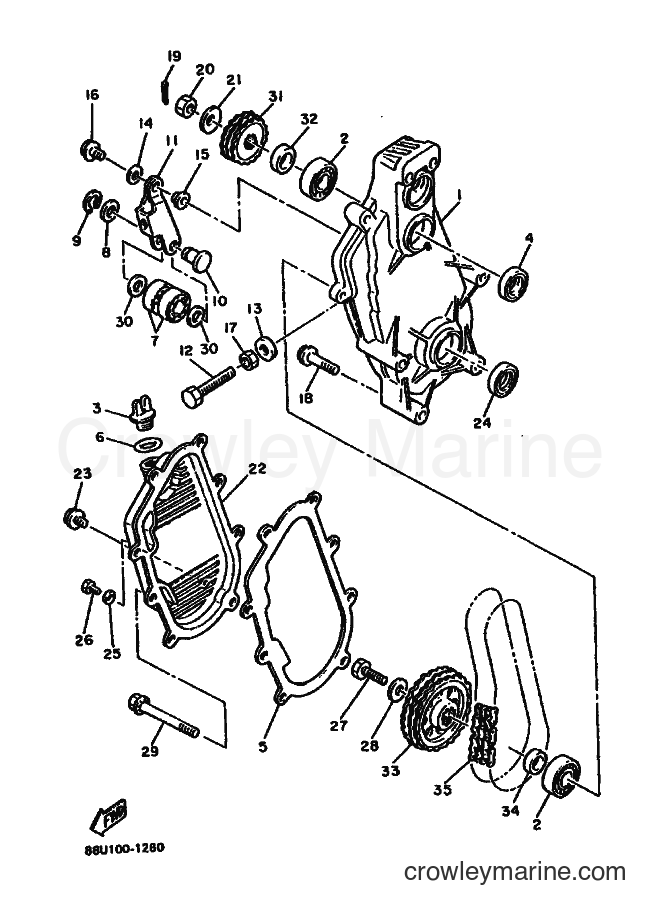 1991 Snowmobile SR540 - SR540 (88U1) [010] - TRACK DRIVE 2