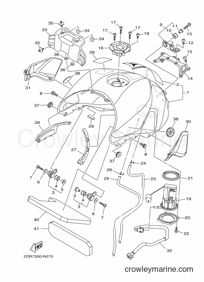 Yamaha Motors MT09A (2DR7) [010] - FUEL TANK