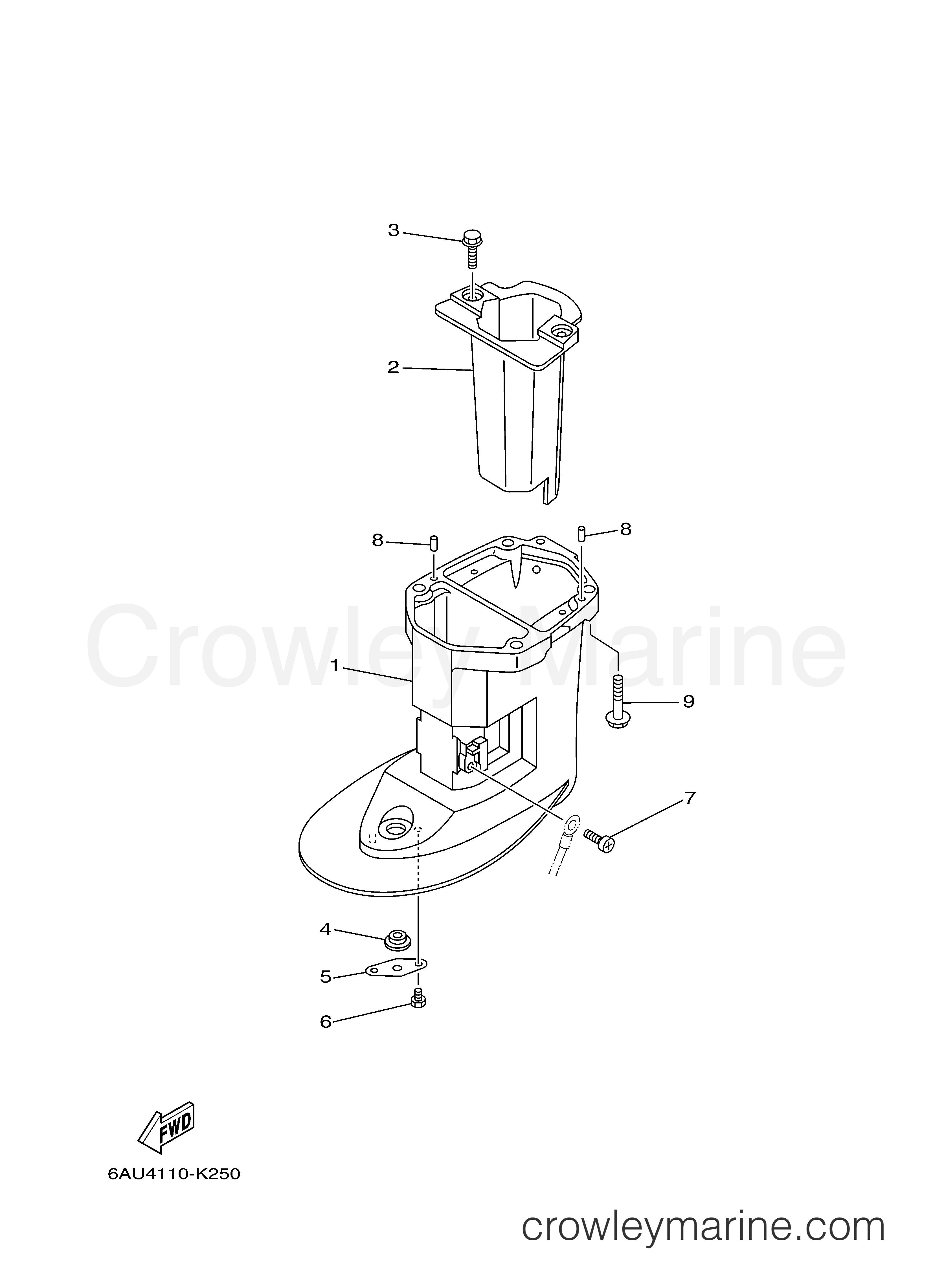 Yamaha Motors F9.9LMHB - UPPER CASING