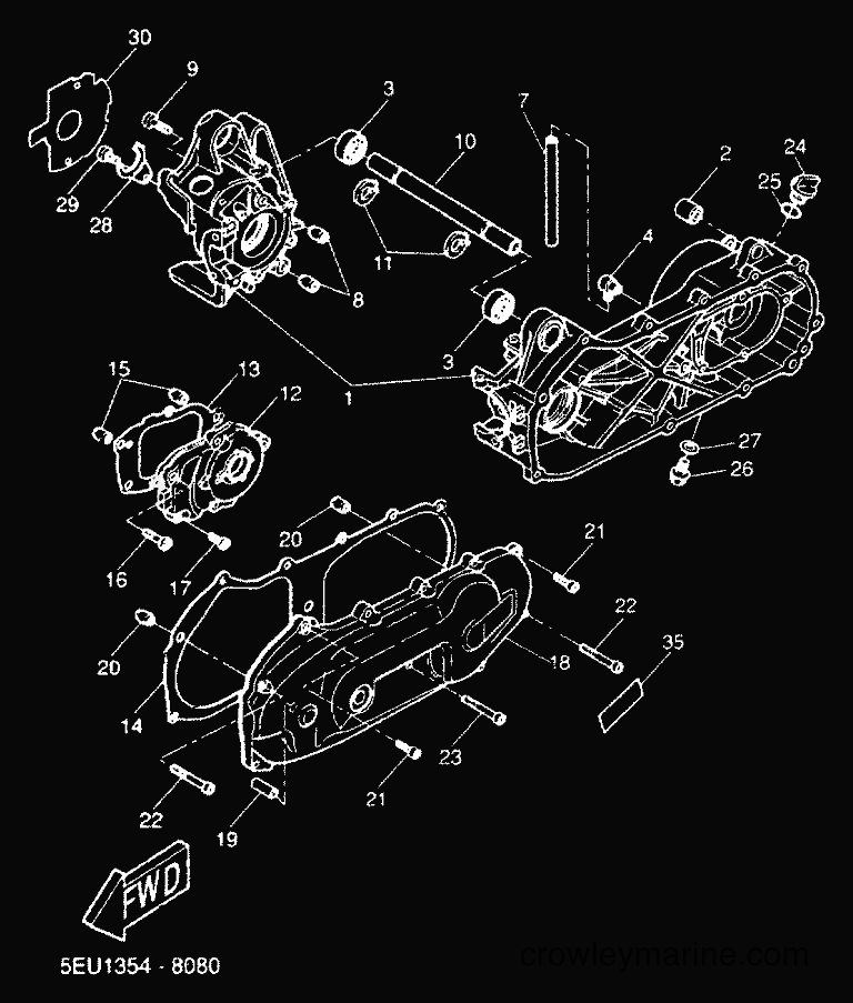 2000 Scooter YH50 - YH50 (5FV3) [010] - CRANKCASE