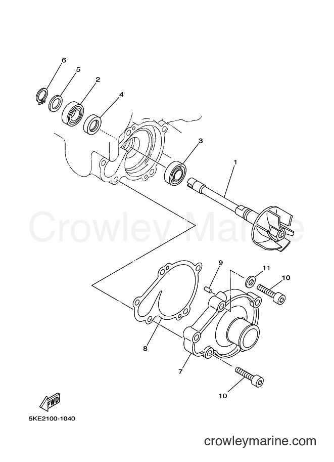 Yamaha Motors TZ250 (5KE2) [040] - WATER PUMP