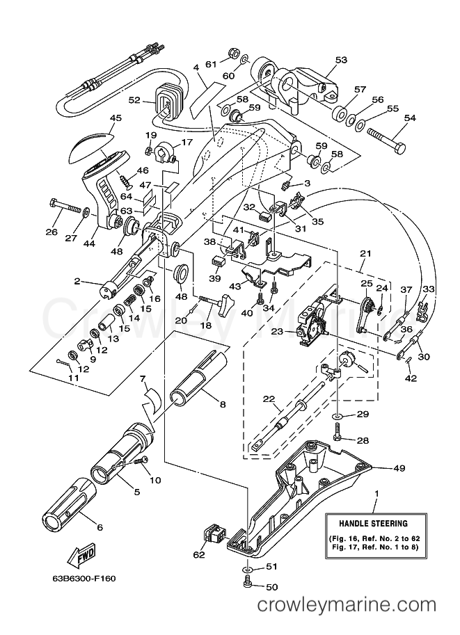 Yamaha Motors 40YETOL (68PD) [020] - STEERING 1