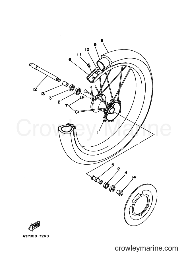 1999 Dirt Bike DT230 - DT230 (4TP3) [010] - FRONT WHEEL