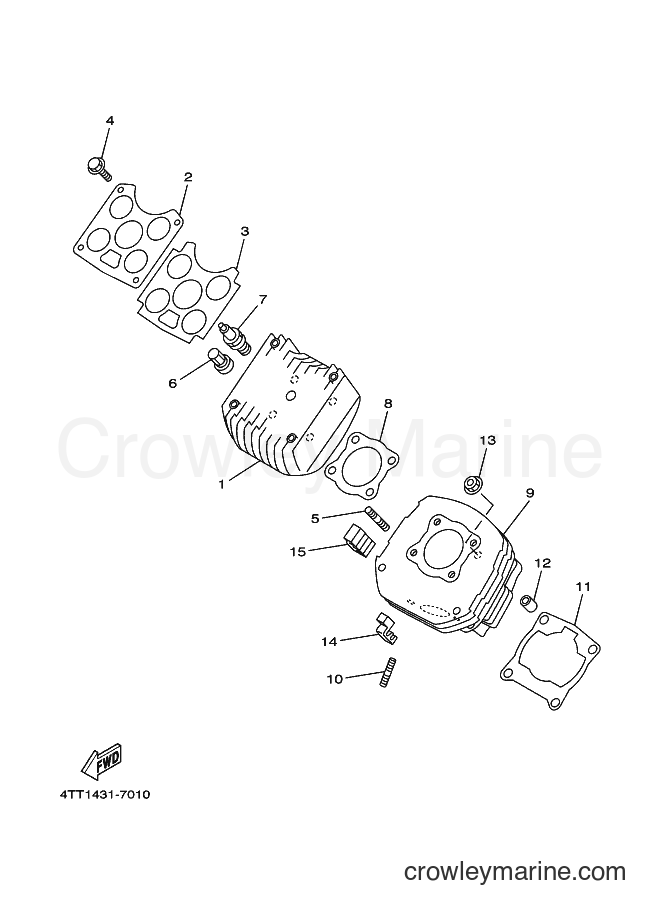 1998 Scooter JZ120B - JZ120B (4TT2) [010] - CYLINDER HEAD