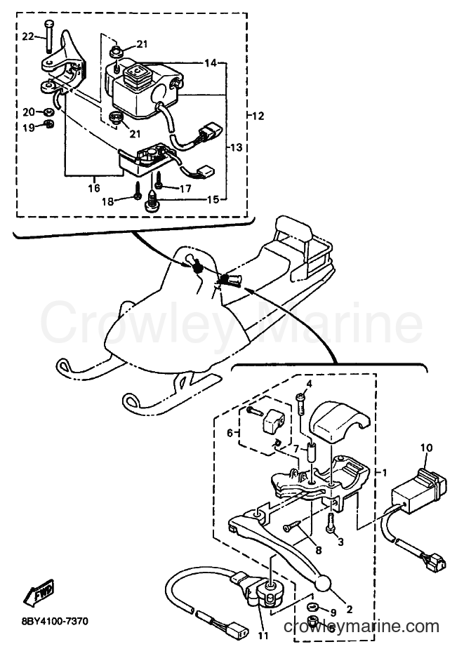 Yamaha Motors ET410TR (8BY7) [030] - HANDLE SWITCH & LEVER