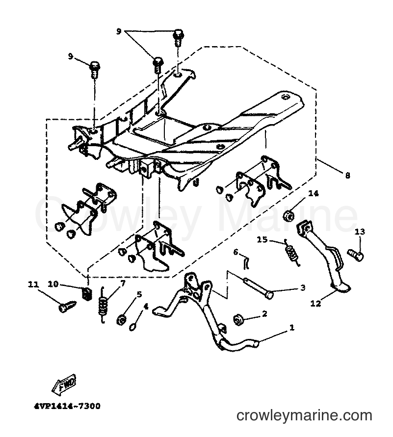 2000 Scooter YW100T - YW100T (5JY2) [010] - STAND & FOOTREST