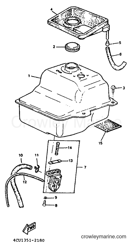 1995 Scooter YE50 - YE50 (4FW6) [999] - FUEL TANK