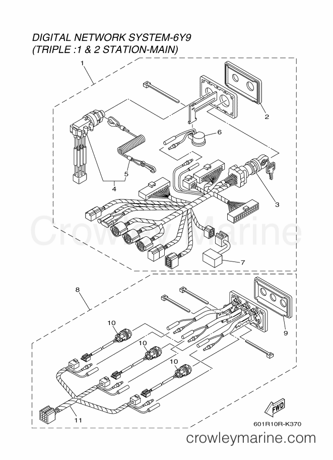 Yamaha Motors RIGGING REMOCON-2011 (601R) [010] - SWITCH & PANEL 12