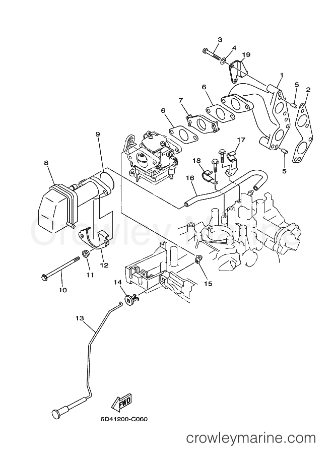 Yamaha Motors F15BMHS (6D44) [020] - INTAKE
