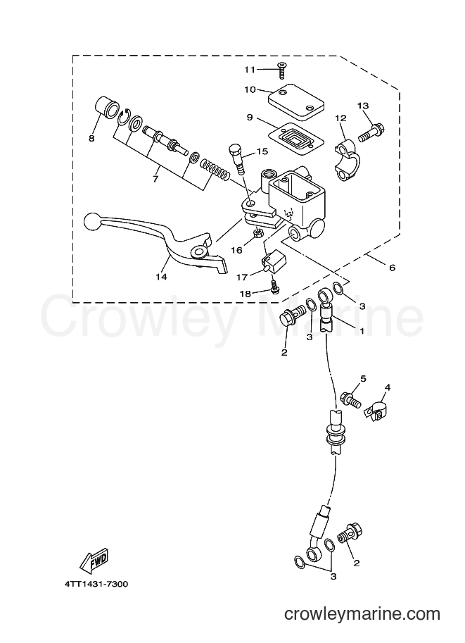 1999 Scooter JZ120F - JZ120F (4TT3) [010] - FRONT MASTER CYLINDER