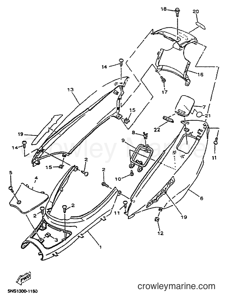 2001 Scooter YP150D - YP150D (5NS1) [010] - SIDE COVER