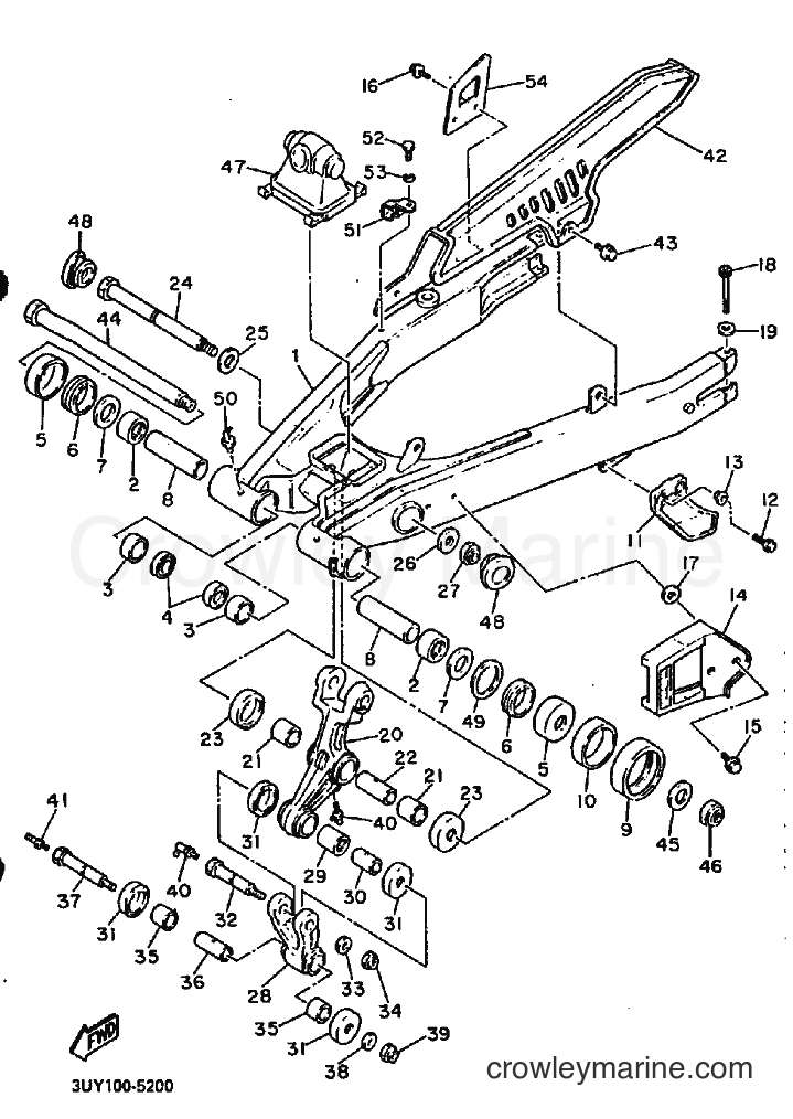 1995 Dirt Bike XT600E - XT600E (3UYE) [010] - REAR ARM