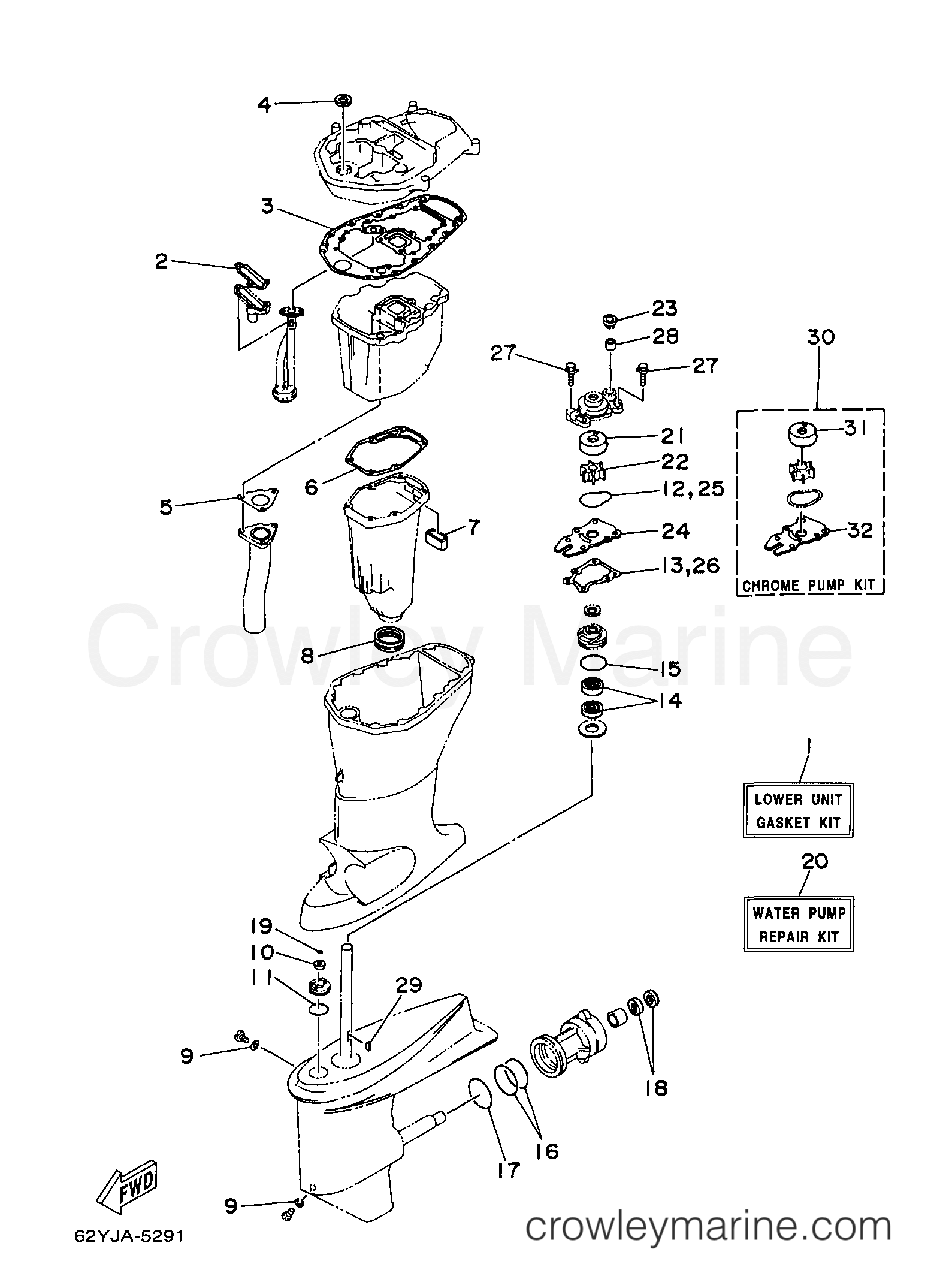 Yamaha Motors F50TLRV - REPAIR KIT 3