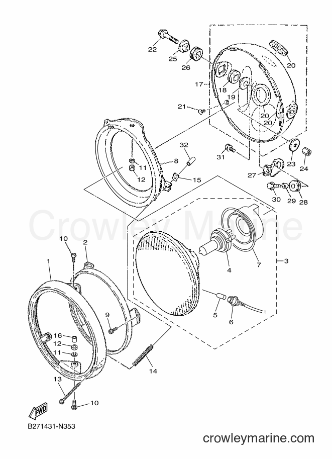2015 Street Bike SR400 - SR400 (B273) [010] - HEADLIGHT