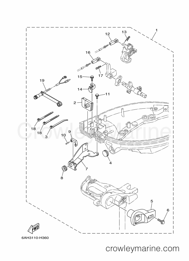 Yamaha Motors F20BEL (6AH3) [210] - REMO CON ATTACHMENT