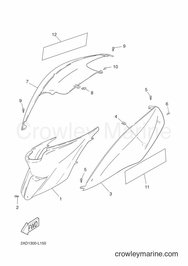 Yamaha Motors CS50Z (2AD1) [010] - SIDE COVER