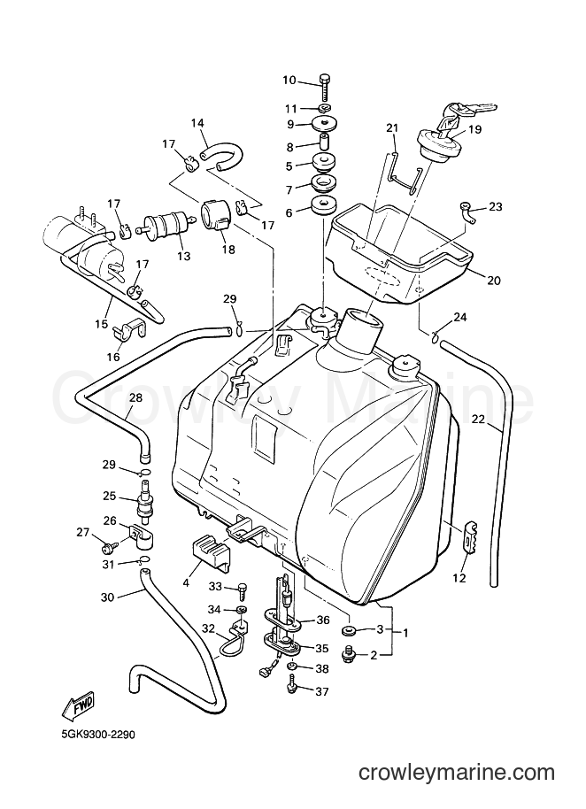 2002 Cruiser VMX12 - VMX12 (5GKB) [01A] - FUEL TANK