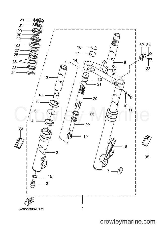 Yamaha Motors CW50 (5WWB) [050] - FRONT FORK