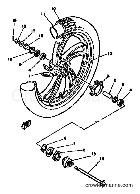Yamaha Motors RD250LC (4L1) [999] - FRONT WHEEL