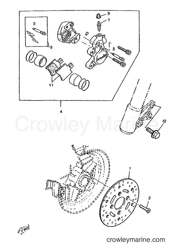 1996 Scooter CW50RS - CW50RS (4VB2) [999] - FRONT AXLE