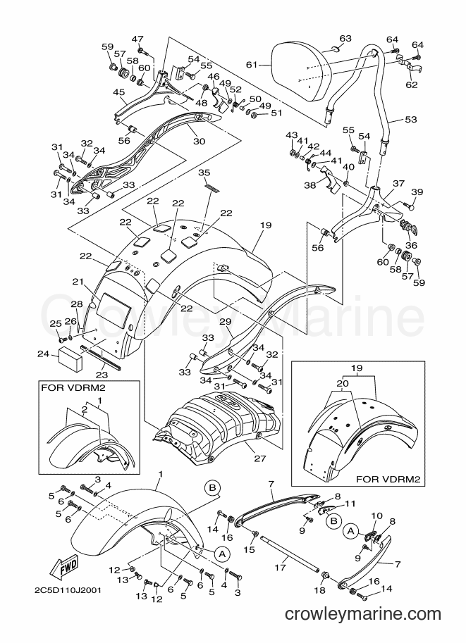 Yamaha Motors XV1900CT (2C5F) [020] - FENDER