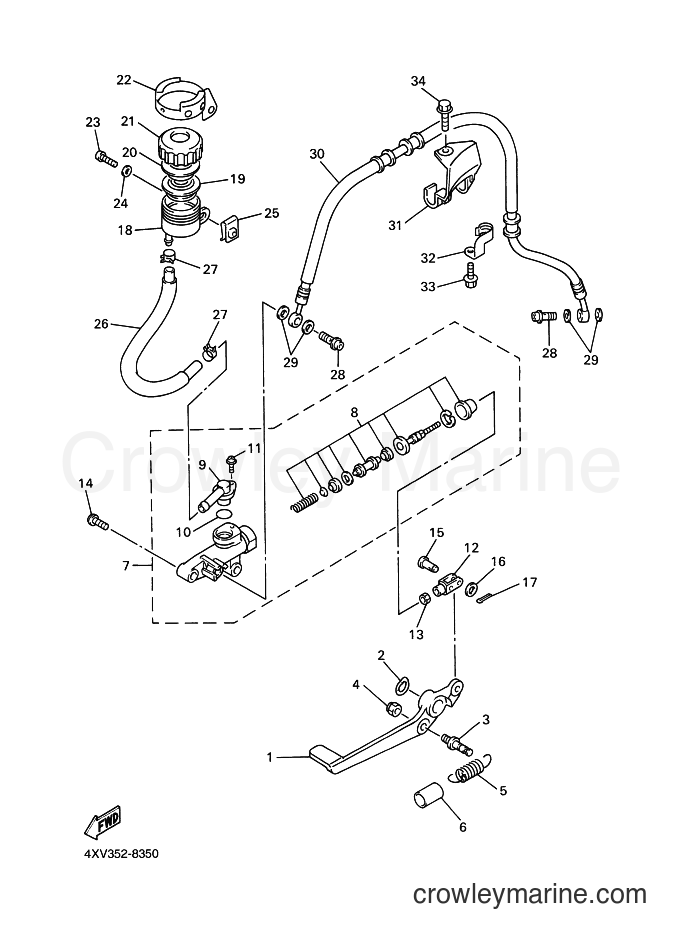 Yamaha Motors YZF-R1 (4XV1) [060] - REAR MASTER CYLINDER