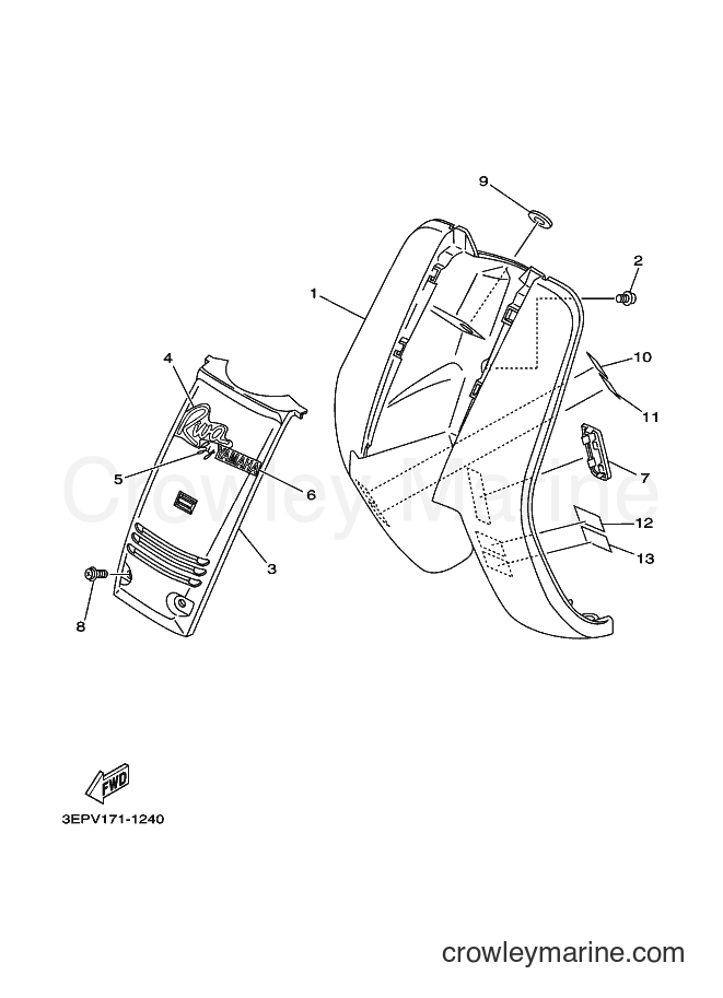 Yamaha Motors SH50 (3EPV) [010] - LEG SHIELD