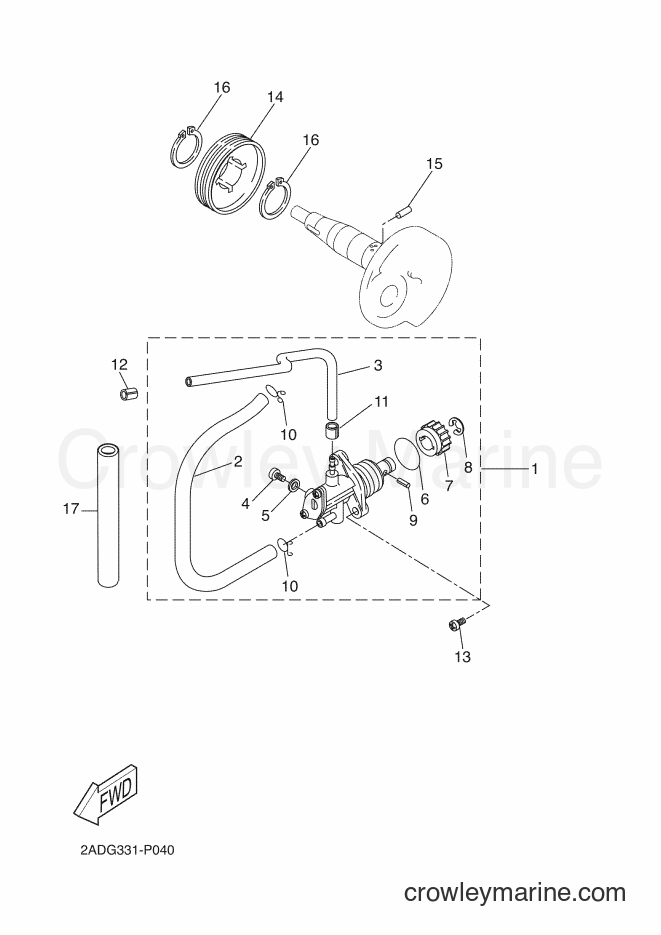 2015 Scooter CS50M - CS50M (2ADG) [010] - OIL PUMP