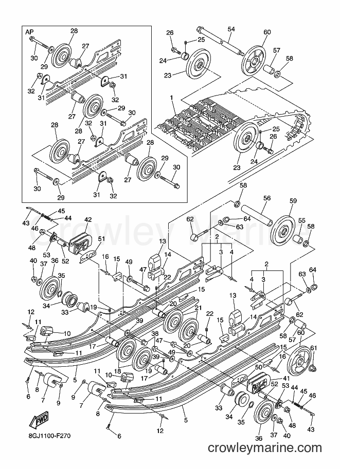 2007 Snowmobile RT50VT - RT50VT (8GJ2) [010] - TRACK SUSPENSION 1