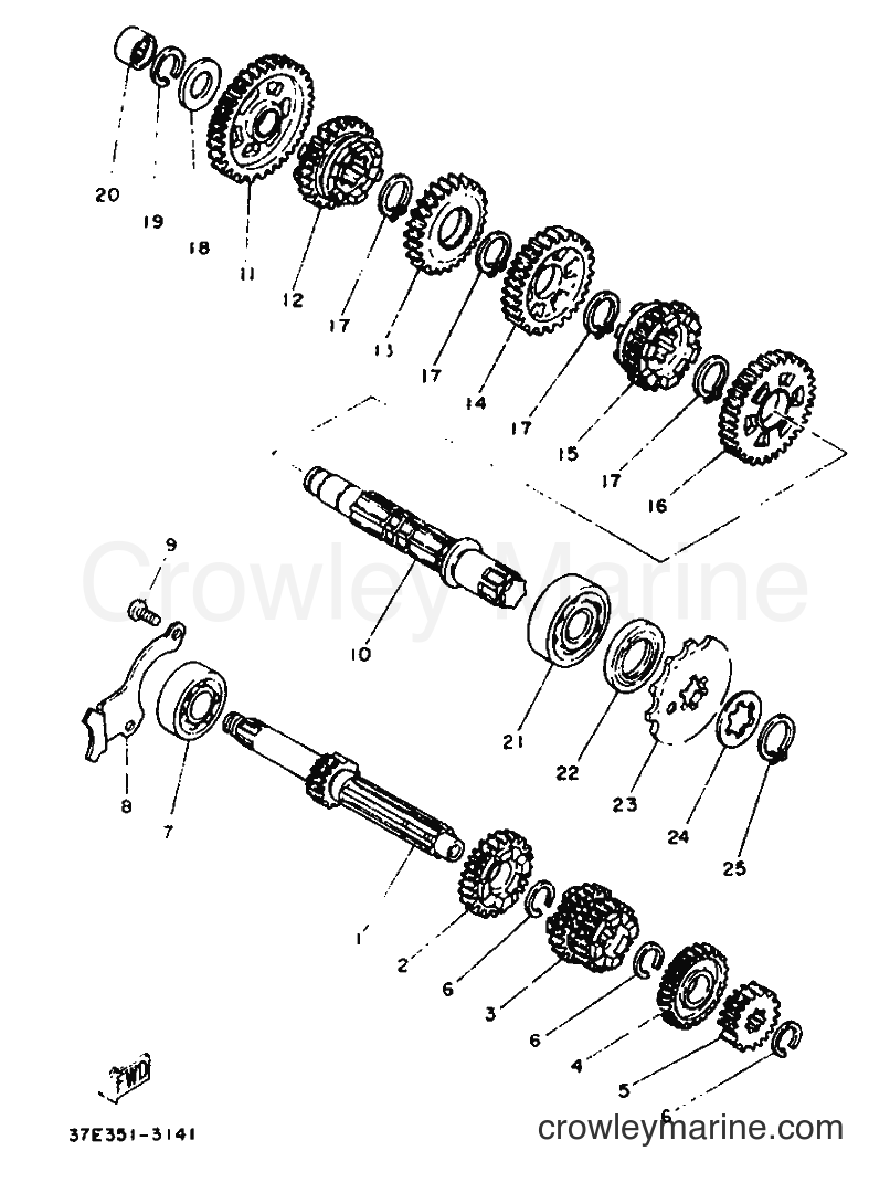 1987 Scooter DT80LC - DT80LC (2UW) [999] - TRANSMISSION