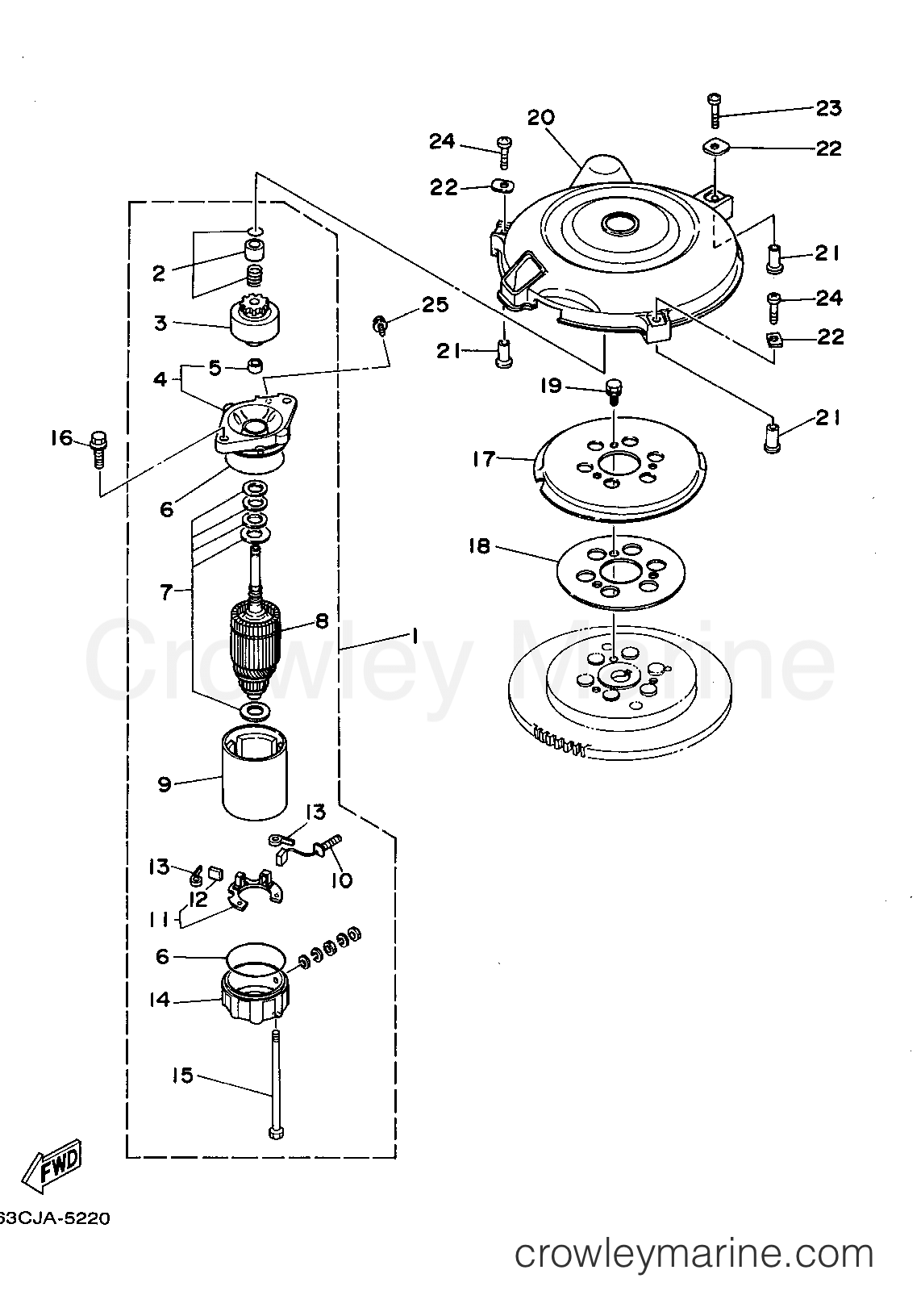 Yamaha Motors 40MSHT - STARTING MOTOR