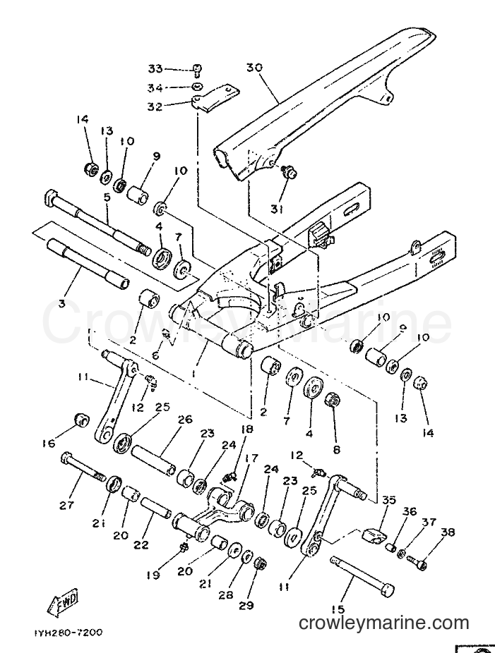 Yamaha Motors RD350 (4CE4) [999] - REAR ARM