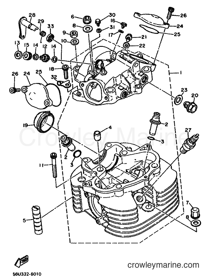 1988 Dirt Bike XT500 - XT500 (3BH2) [999] - CYLINDER HEAD