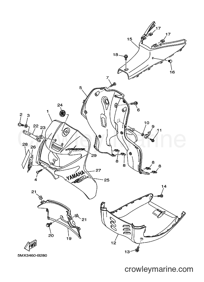 Yamaha Motors AT115 (5MX3) [010] - LEG SHIELD