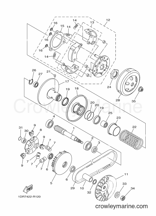2016 Scooter XC115S - XC115S (1DR7) [010] - CLUTCH