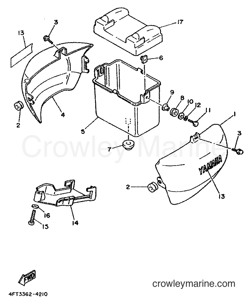 1994 Cruiser XV500 - XV500 (4FT3) [999] - SIDE COVER & OIL TANK