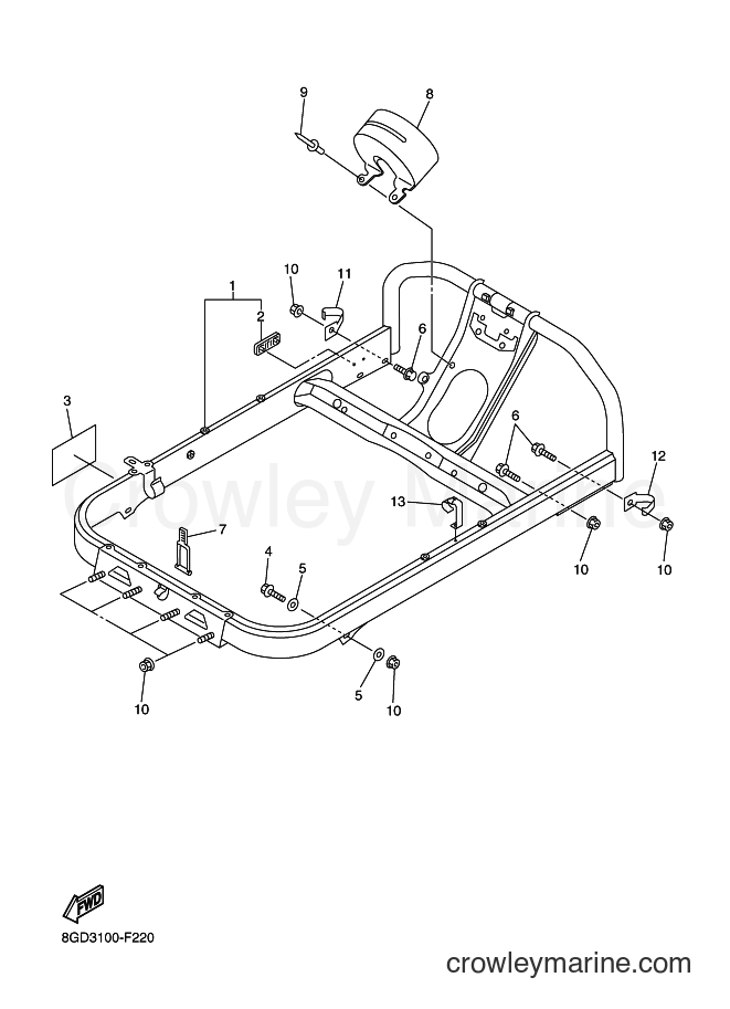 Yamaha Motors RX10STGT (8GV9) [020] - STEERING GATE
