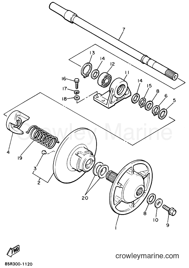 1992 Snowmobile VK540E - VK540E (86V4) [010] - SECONDARY SHEAVE