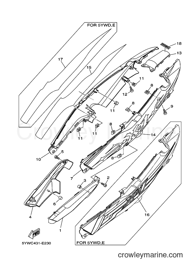 2006 Scooter JCA-110E - JCA-110E (5YWE) [010] - SIDE COVER