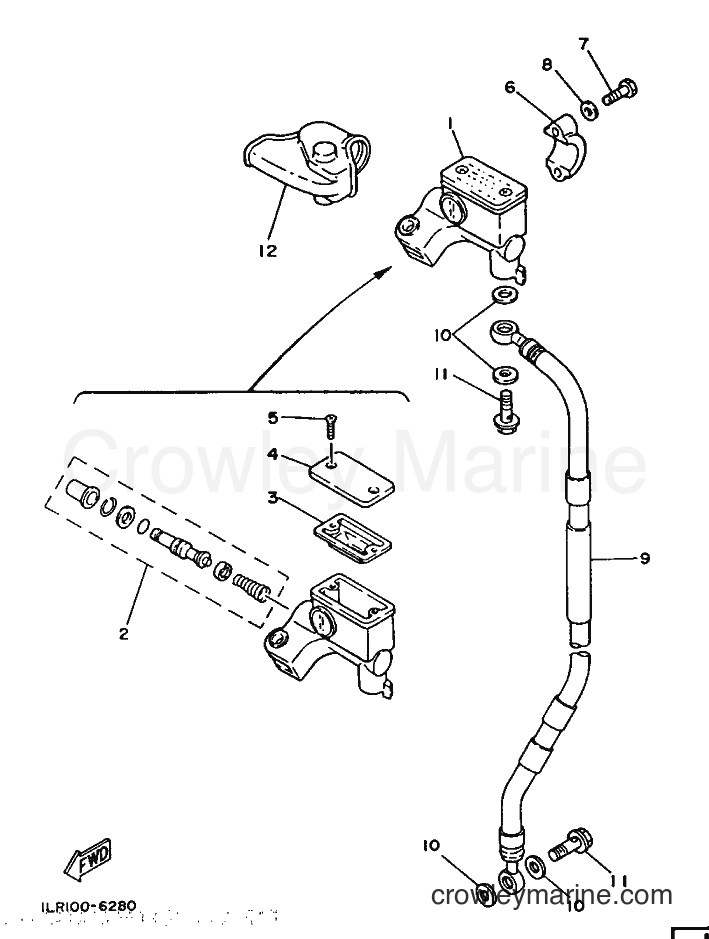 1986 Dirt Bike YZ80 - YZ80 (1LR) [999] - FRONT MASTER CYLINDER