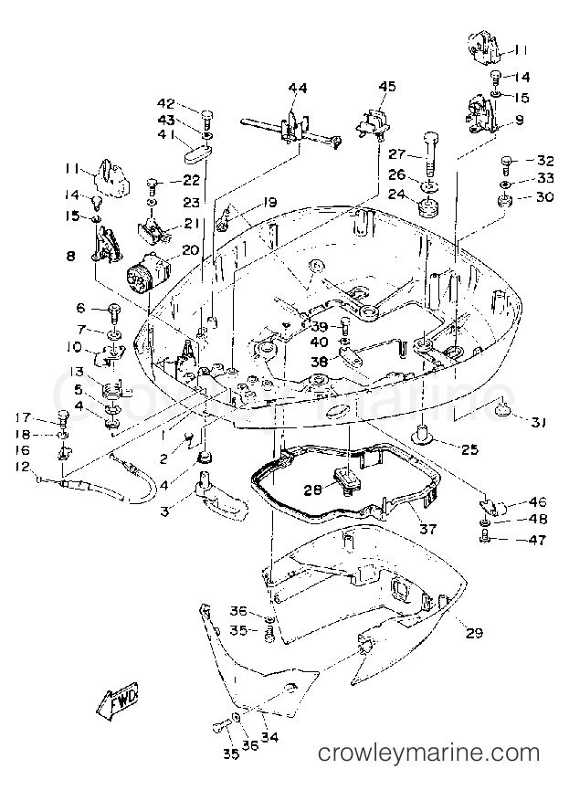 Yamaha Motors 175TXRQ - BOTTOM COWLING